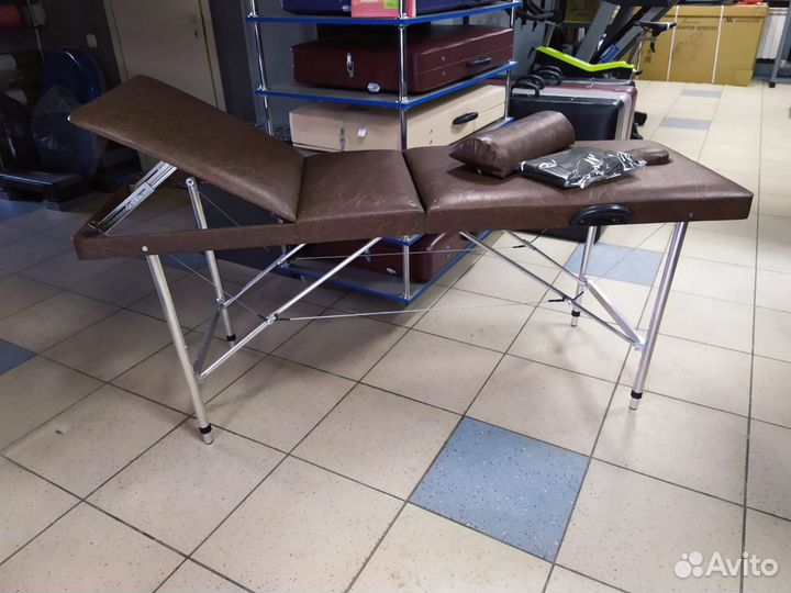 Массажный стол Люкс 180Р*60*75-94 - коньячный