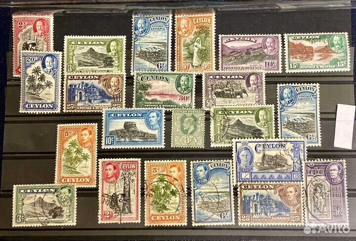 Почтовые марки - Кипр, Цейлон, Гамбия, Гонг Конг
