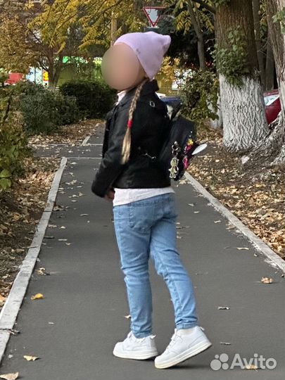 Кожаная куртка для девочки 104