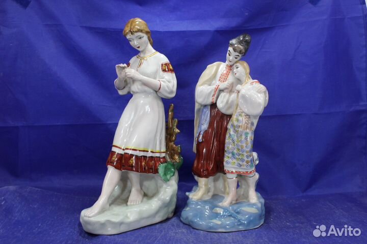 Две фарфоровые статуэтки о любви Майская ночь Пара