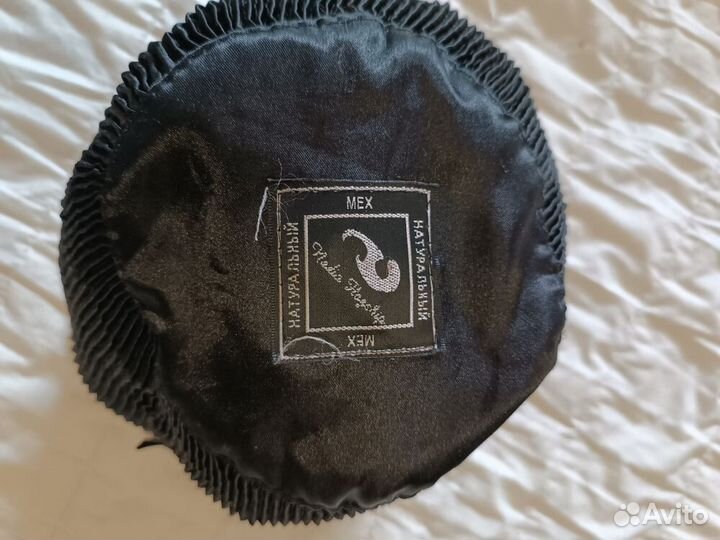 Берет женский, бобер стриженный