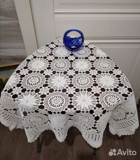 Скатерти вязанные крючком, ручная работа.Ретро