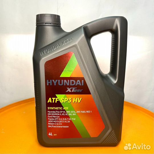 Трансмиссионное масло Hyundai XTeer ATF SP3 HV 4л