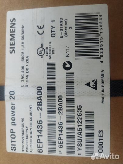 Блок питания Siemens sitop power 20 6EP1436-2BA00