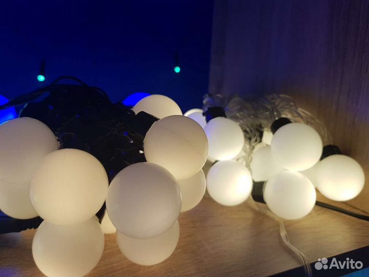 Гирлянда бахрома уличная белая