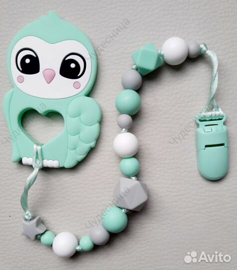 Держатель для пустышки с прорезывателем,грызунок