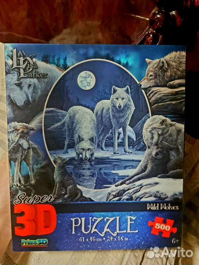 3D пазлы с волками