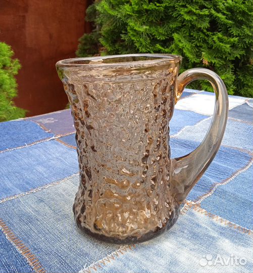 Кружка винтаж СССР дымчатое стекло