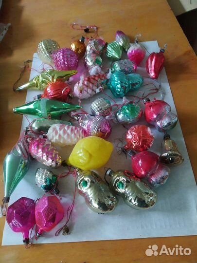 Елочные игрушки СССР советские набором