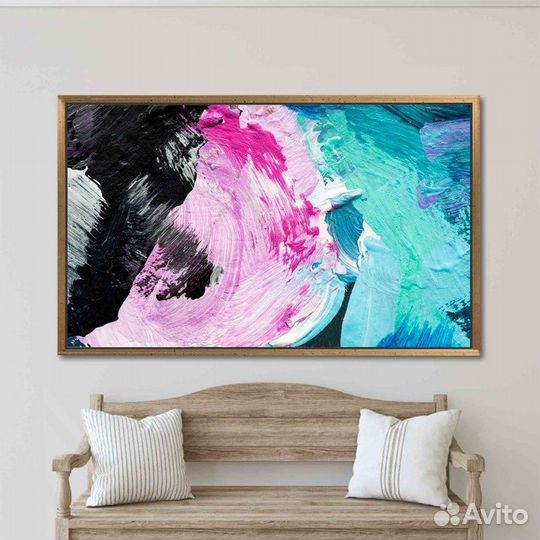 Яркая картина маслом абстракция Ручная работа