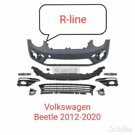 Передний бампер на Volkswagen Beetle 2012-2020