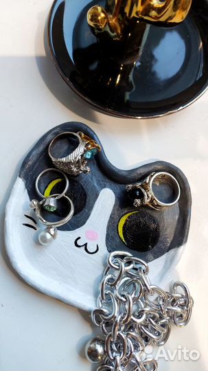 Глиняная подставка/тарелка для украшений