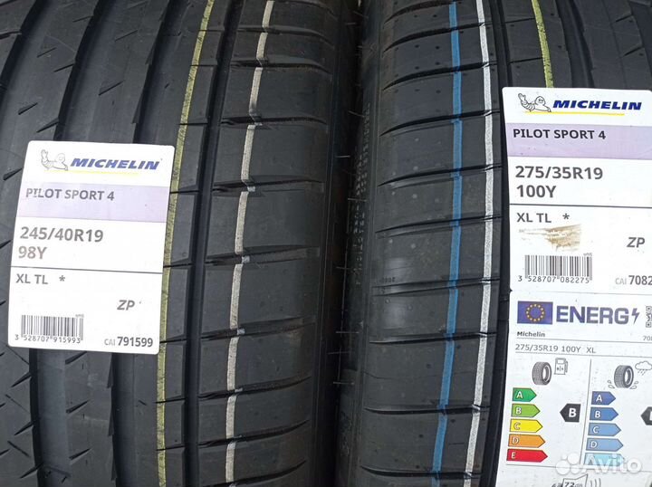Michelin Pilot Sport 4 275/35 R19 и 245/40 R19 98Y