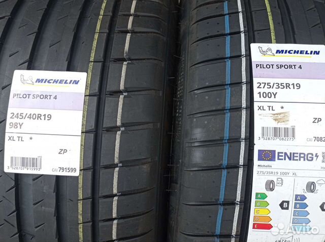 Michelin Pilot Sport 4 275/35 R19 и 245/40 R19 98Y