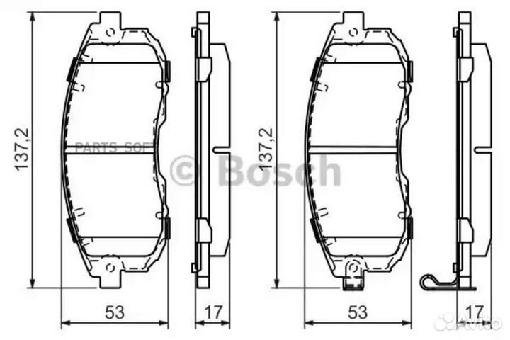 Bosch 0986494337 дисковые колодки передние