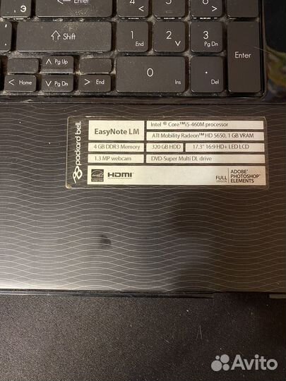 Ноутбук packard bell lm85