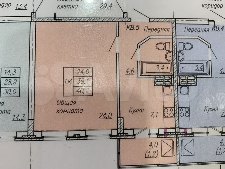 1-к. квартира, 39 м², 3/10 эт.