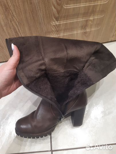 Зимние женские сапоги 38 натуральная кожа