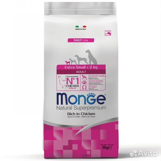 Корм для собак миниатюрных пород Monge Dog Extra S