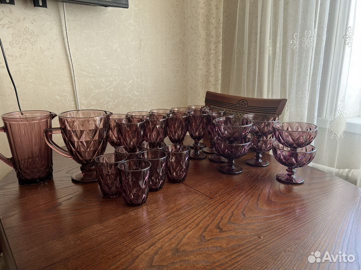 Бокалы графин креманки