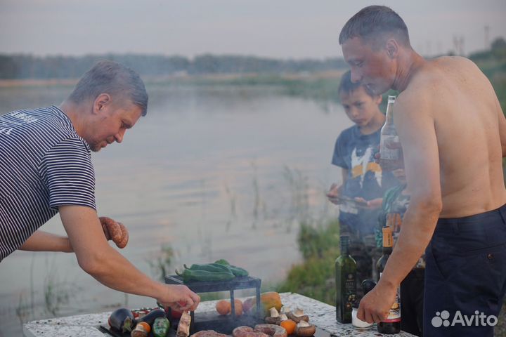 Гриль стол мангальная зона