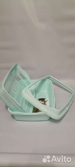 Лоток туалет для кошек и собак с сеткой