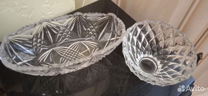 Хрустальная ваза 2шт