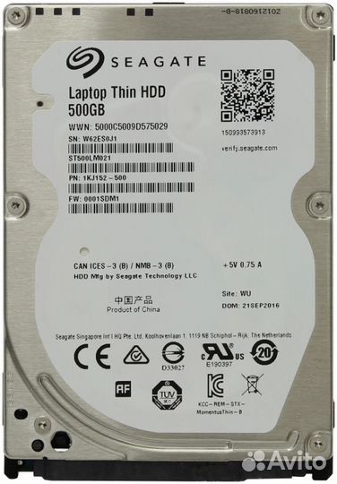HDD Жесткий диск 2.5 500 Гб