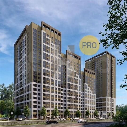 2-к. квартира, 63,9 м², 2/25 эт.