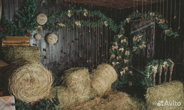 Деревянная фотозона для фотостудии