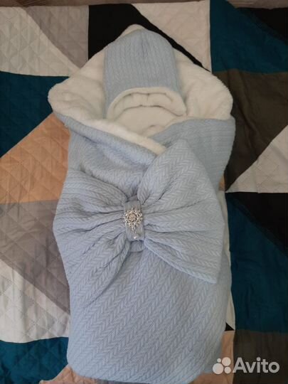 Конверт на выписку зимний для мальчика 2в1