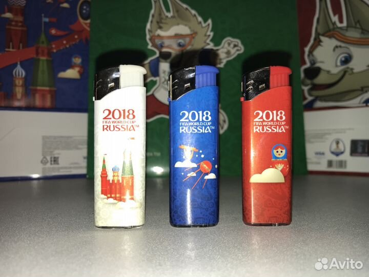 Зажигалка чм Фифа 2018 многоразовая (3 шт)