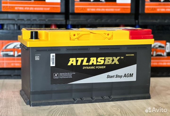 Аккумулятор Atlas BX 95ah AGM 850A