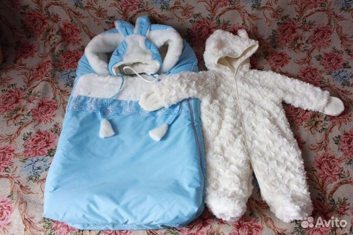 Конверт на выписку и в коляску для мальчика