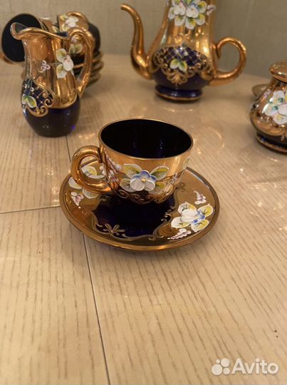Чешская богемия кофейный сервиз
