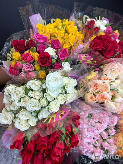 Роза кустовая букет опт