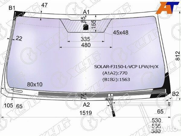 Стекло лобовое toyota land cruiser prado 2009