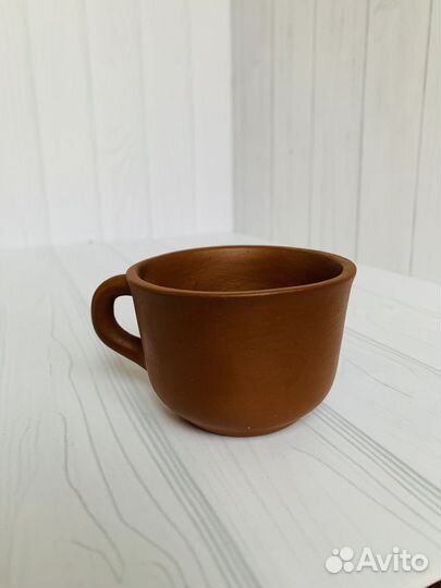 Кофейная пара из красной глины