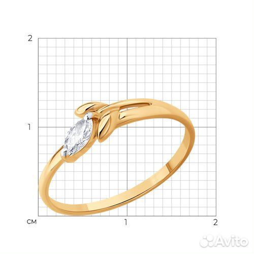 Кольцо sokolov из золота, 019639, р.17