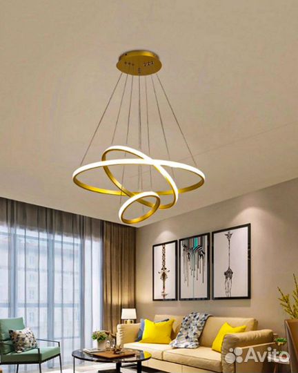 Светильник подвесной SP.28589 золото D200+400+600