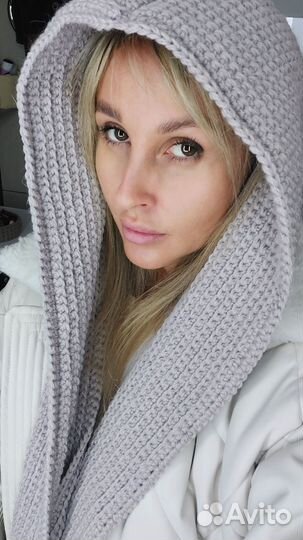 Капюшон вязаный