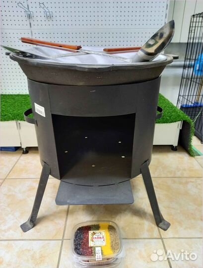 Казан узбекский на 6л с печью