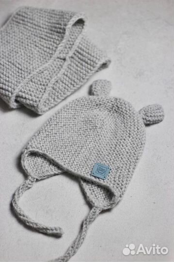 Комплект детский шапка+шарф новый