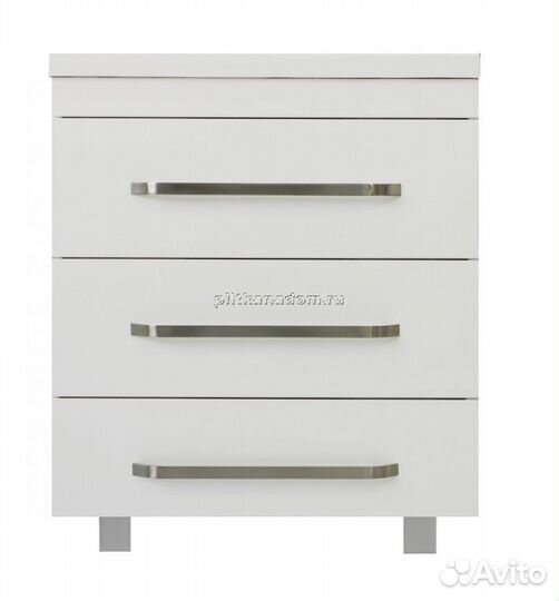 Эстет Рава Тумба с 3-мя ящиками, с ручками 89,6х47,6х86,0