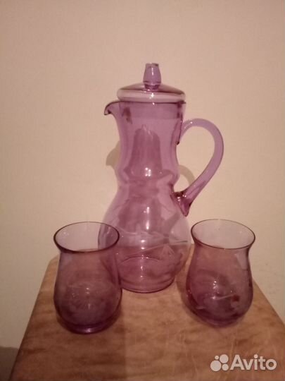 Кувшин стекло СССР. стопки.бокалы.кружки