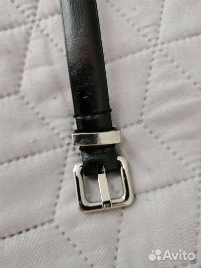 Ремень кожаный тонкий