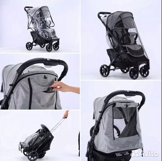 Прогулочная коляска Babalo Future 2022 серая