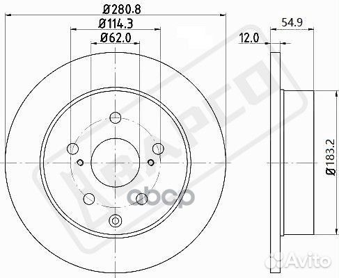 Диск тормозной BD0120 bapco