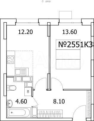 1-к. квартира, 31,1 м², 5/6 эт.