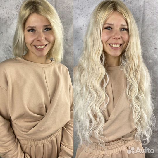 Наращивание волнистые волосы 60- 70-80- см кудри